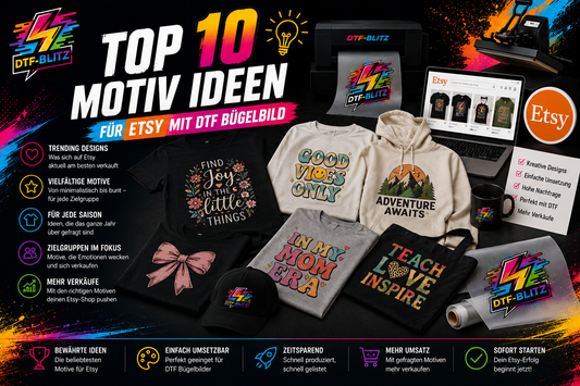 Beitragsbild: Beliebte Motiv-Ideen für DTF-Bügelbilder auf Etsy