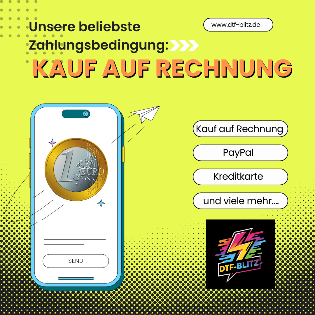 Beitragsbild: Illustration Online-Bezahlung – DTF-Transfers auf Rechnung kaufen