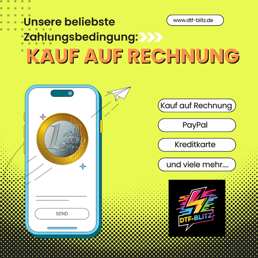 Beitragsbild: Illustration Online-Bezahlung – DTF-Transfers auf Rechnung kaufen