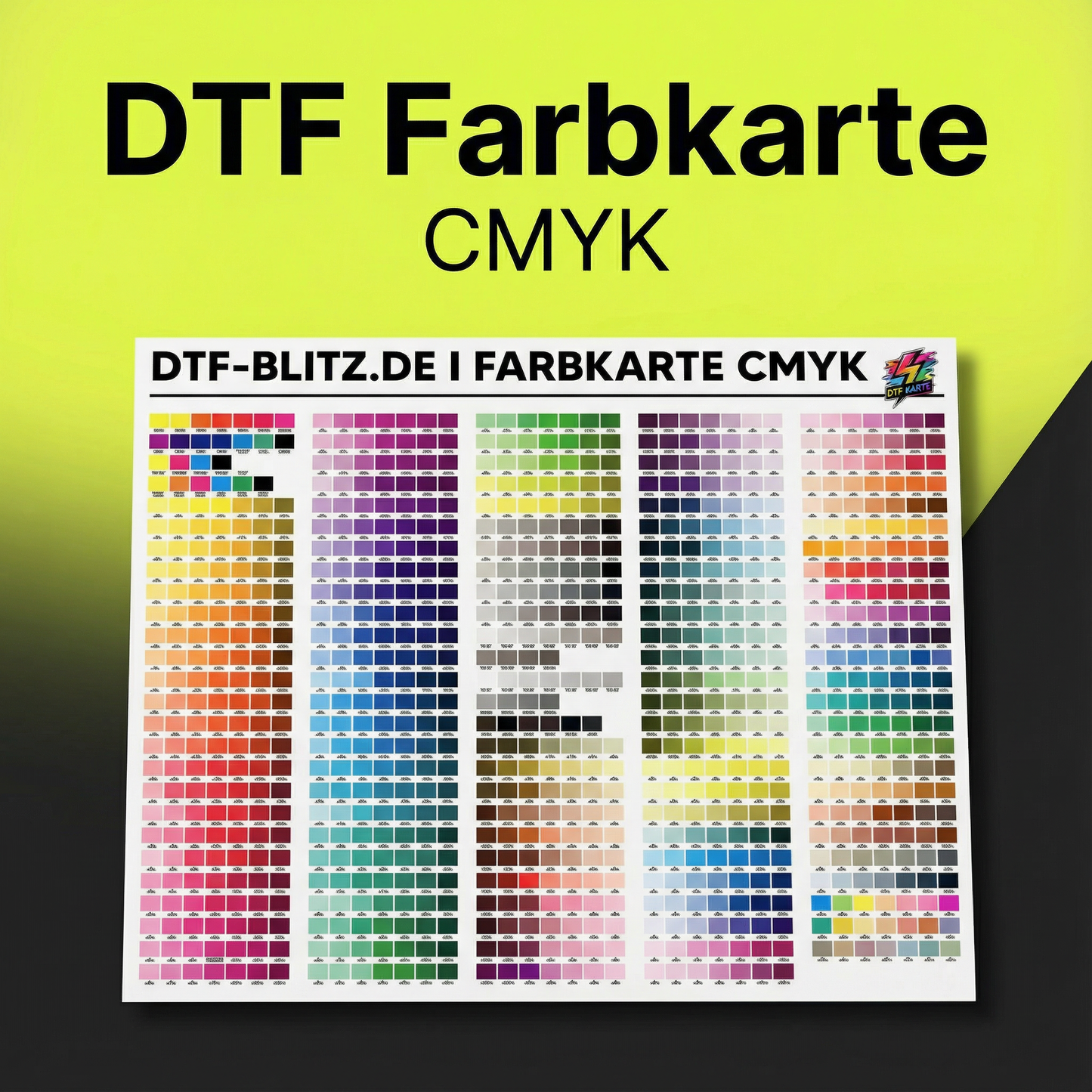 DTF Transfer Farbkarte