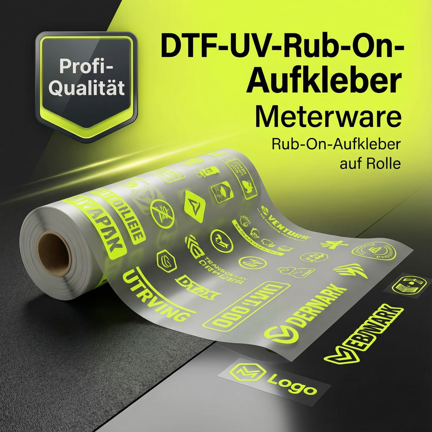 UV DTF Transfer 560 x 1000 mm Rub-On Aufkleber