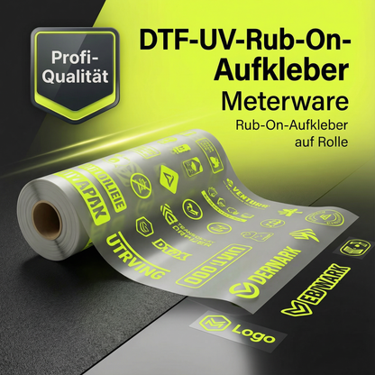 UV DTF Transfer 560 x 1000 mm Rub-On Aufkleber