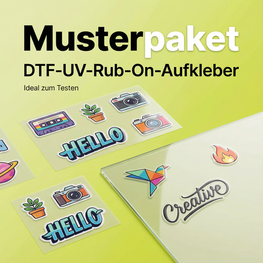 UV DTF Rub-On Aufkleber Musterpaket
